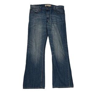 Levis 527 Low Boot Cut Distressed Whisker Loose Fit Mens Jeans 38 x 32